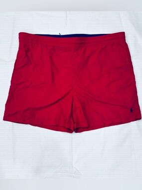 Polo Ralph Lauren Hot Pink/Fuschia Lined Swim Trunks Mens Large